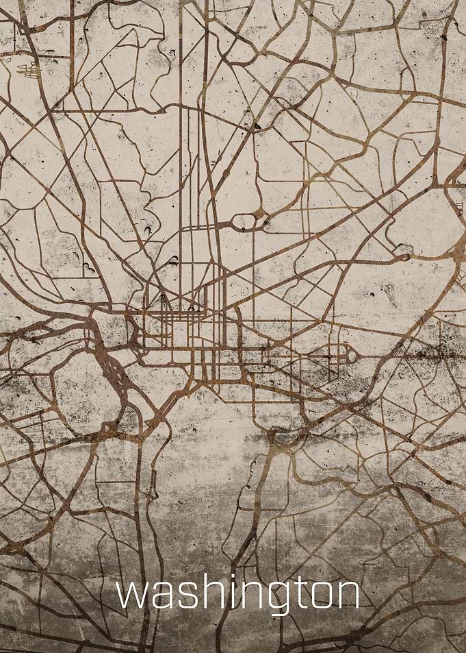 Washington Rusty City Map