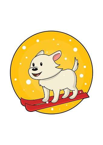 Dog Skier Skis