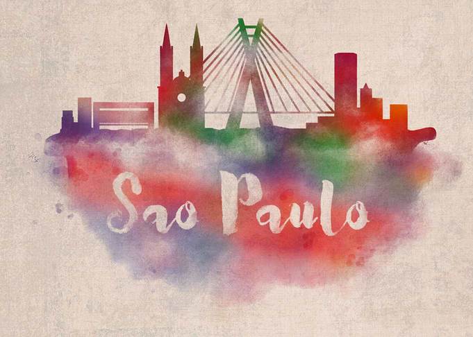 Sao Paulo Watercolor City