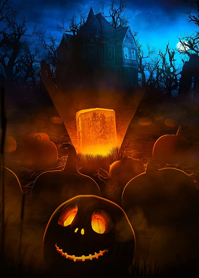 Halloween graveyard