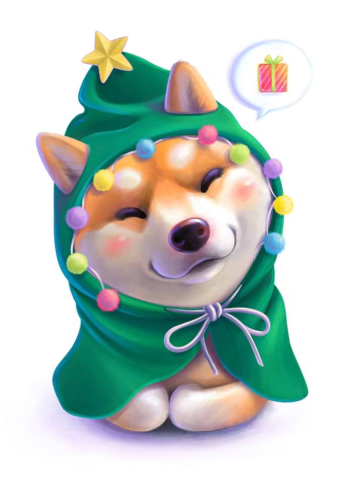Cute Dog Christmas tree