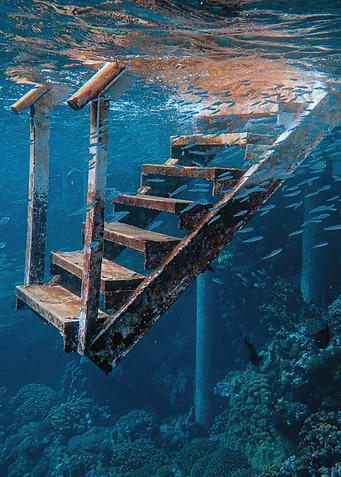 Under water stairs