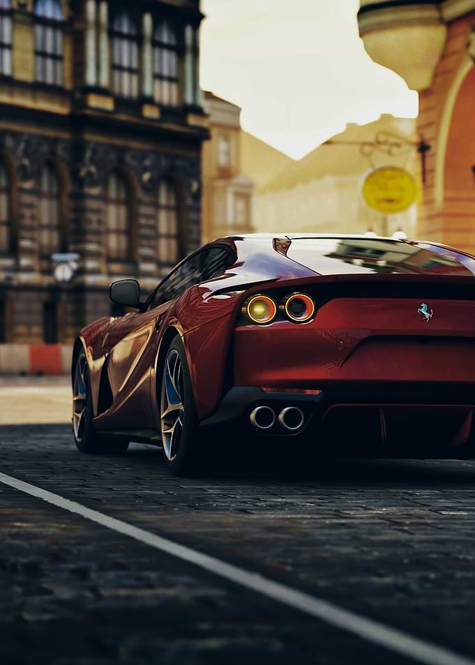 Ferrari in city