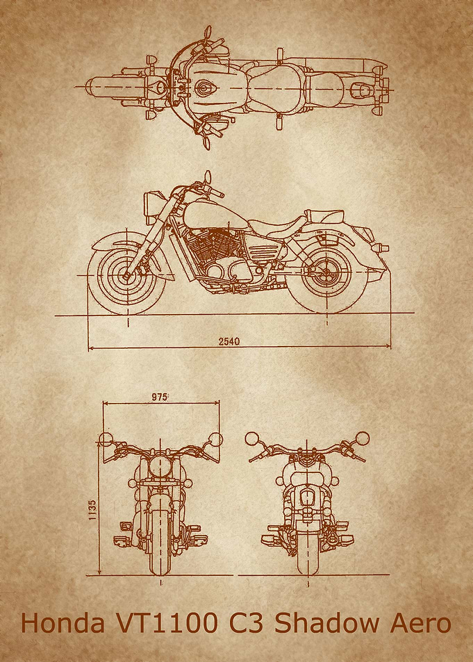 Honda VT1100 3 Shadow old