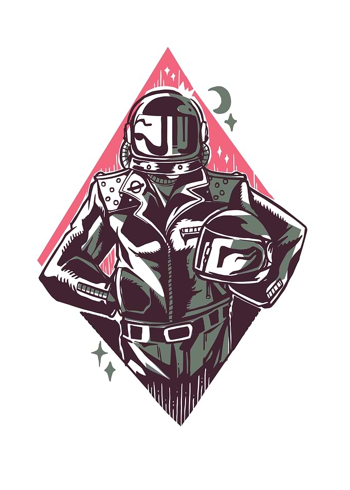 ASTRONAUT BIKER