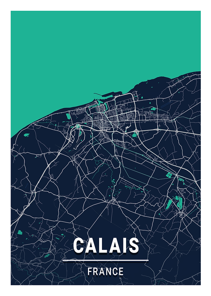 Calais Blue Dark Color Map