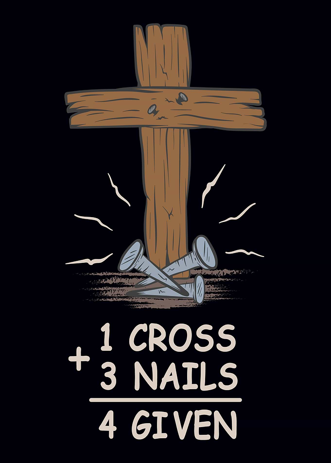 1 Cross + 3 Nails 4 Give