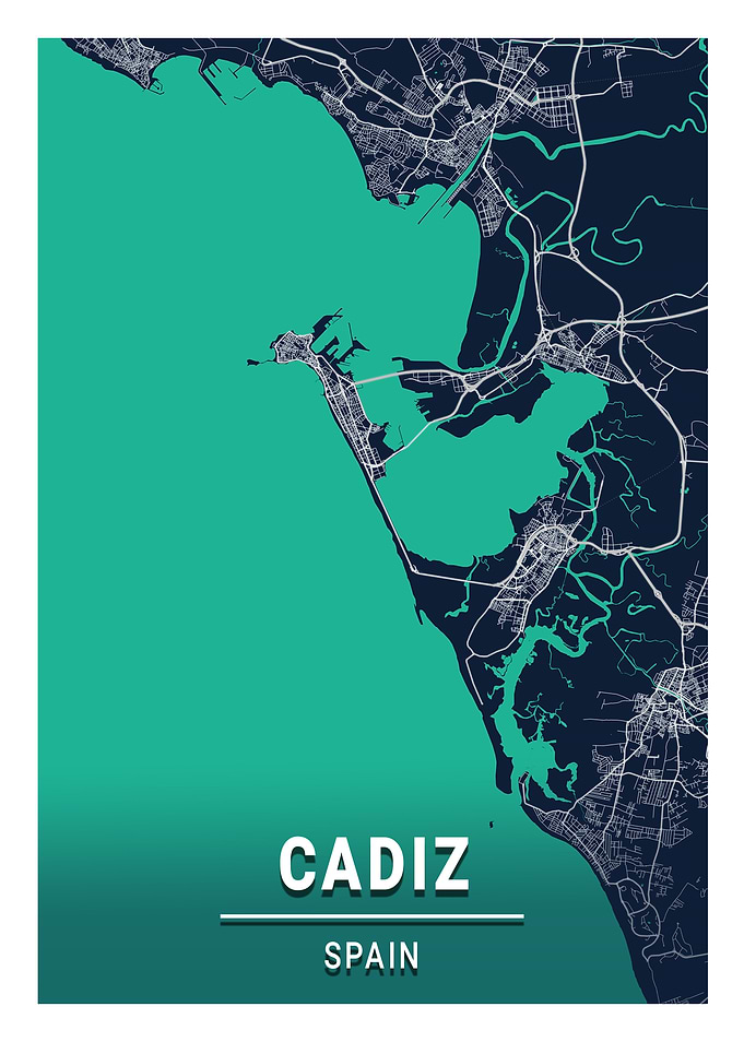 Cadiz Blue Dark Color City