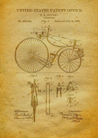 3 Velocipede Patent 1889