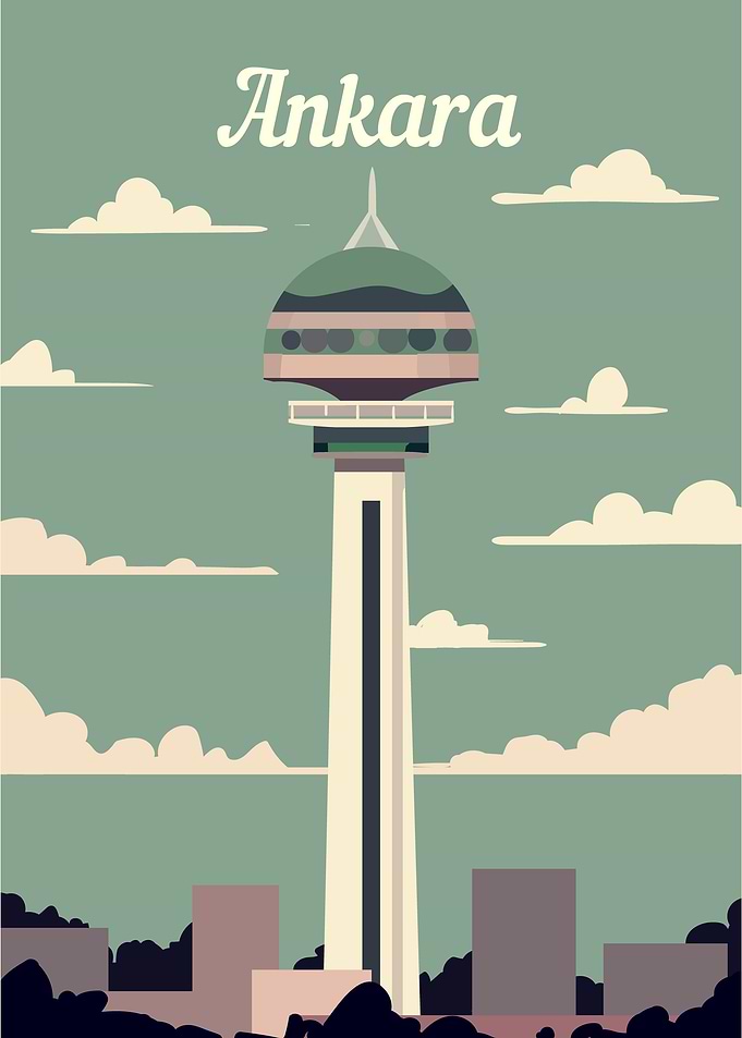 Ankara retro poster