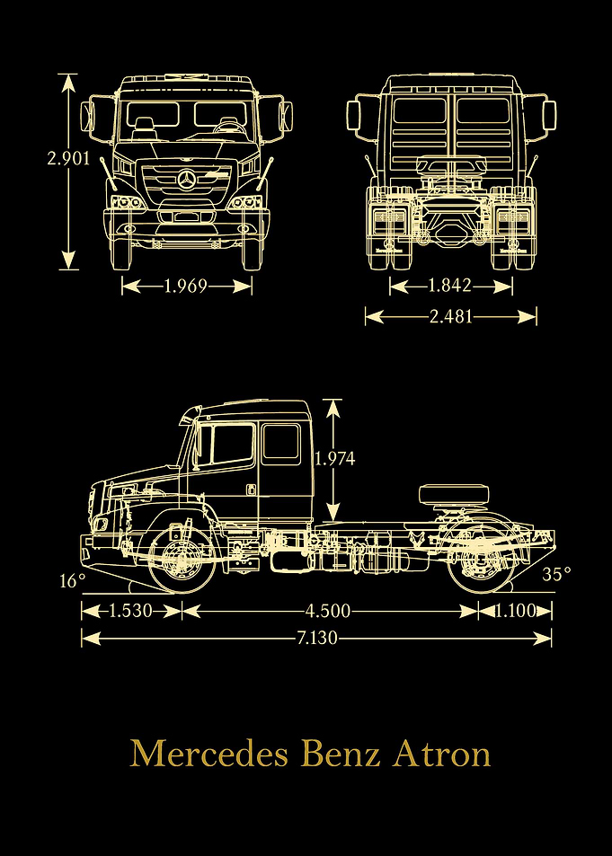 Mercedes Benz Atron gold