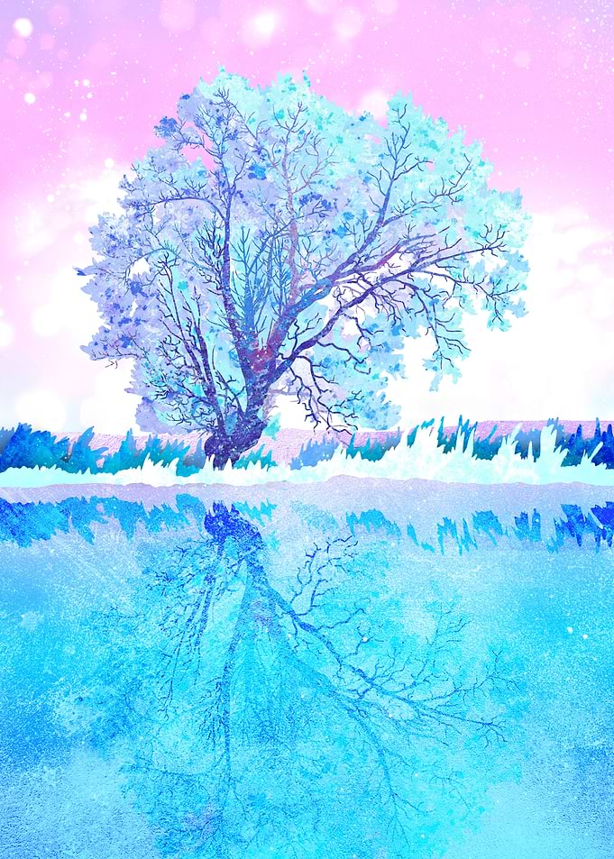 One white tree