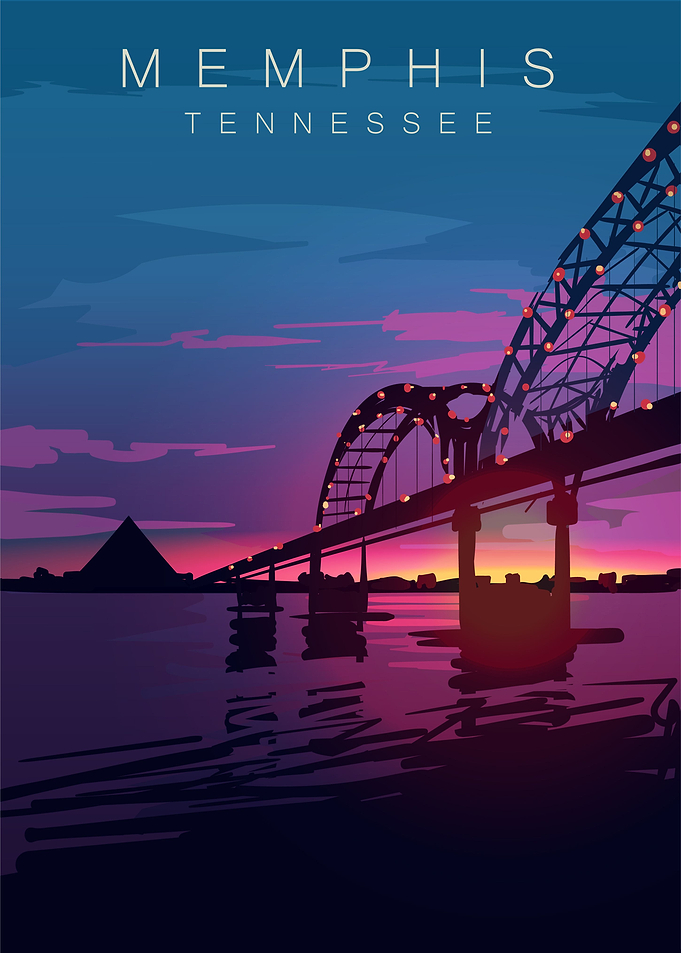 Memphis retro poster