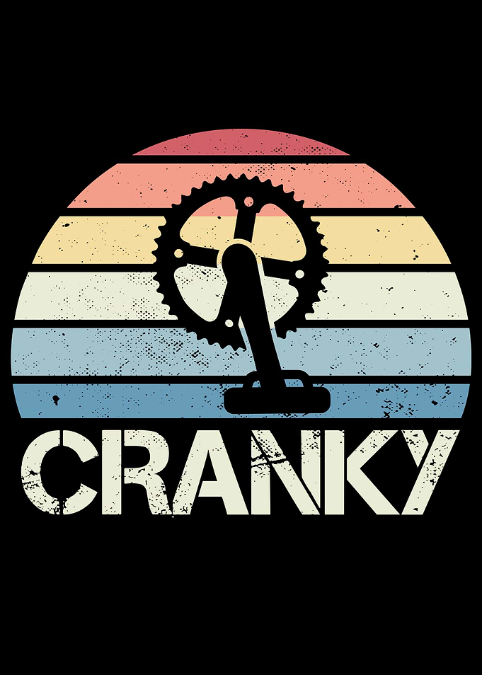 Retro Funny Cranky Cycling