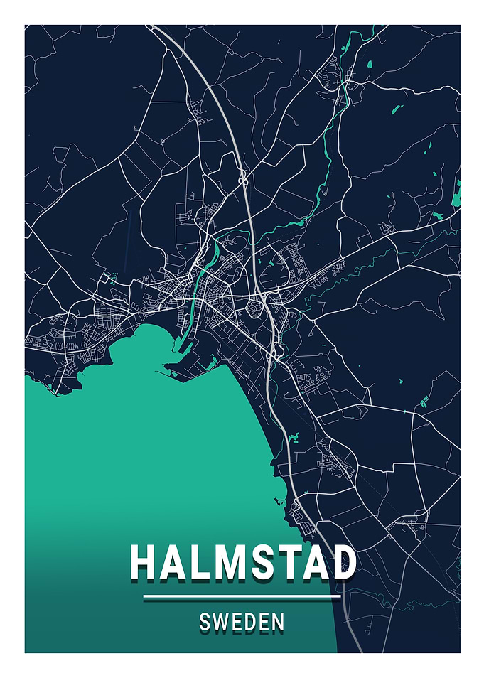 Halmstad Blue Dark Color