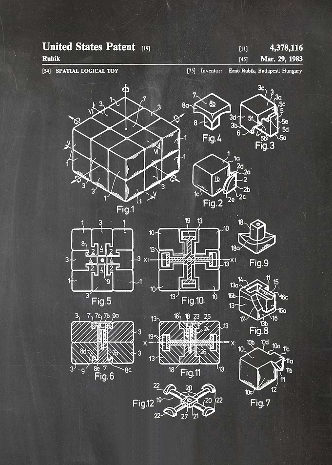 9 Rubiks Cube Patent
