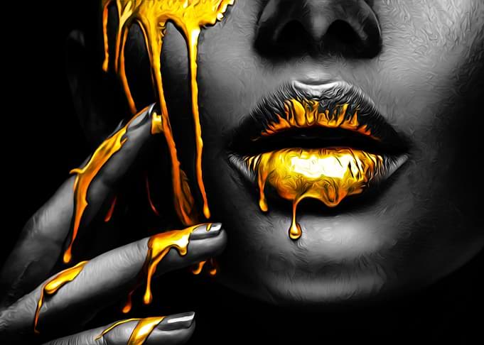 Draining Gold Girl Face