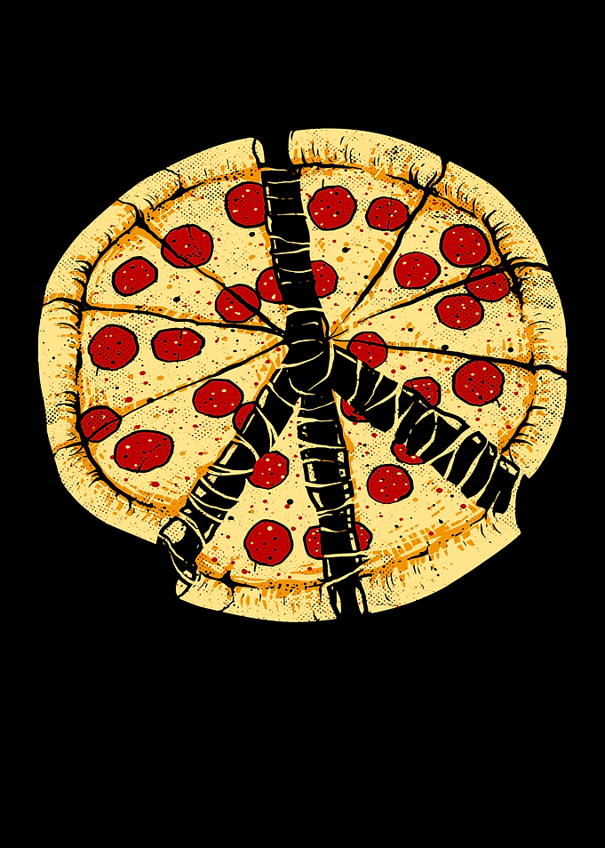 Pizza Peace Sign Pasta