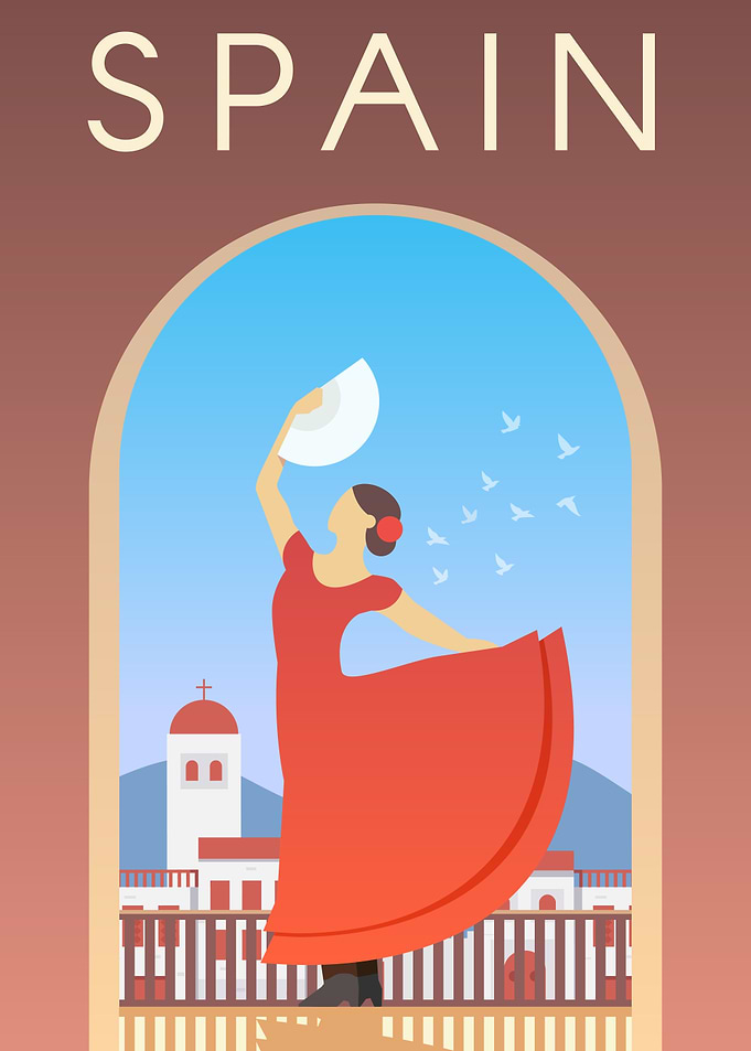 Spain Travel Poster