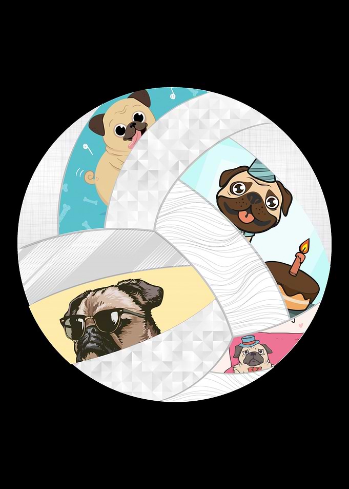 Pug Volleyball Cute Voll