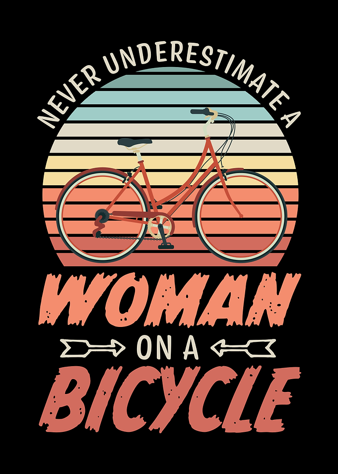 Woman on Bicycle Funny