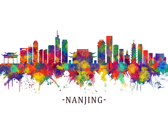 Nanjing China Skyline