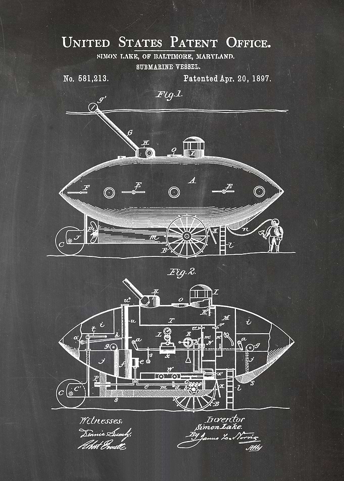 10 Submarine Patent Print
