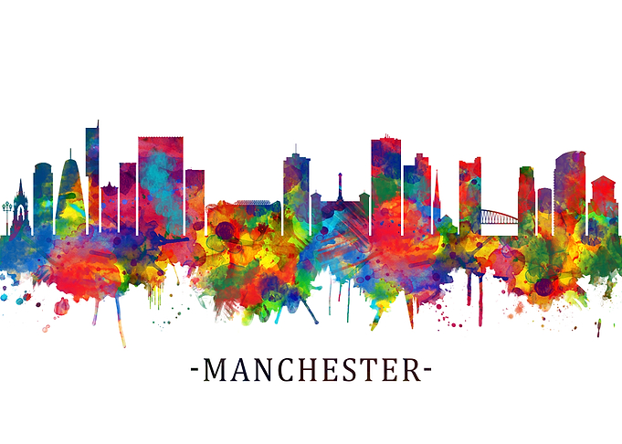 Manchester England Skyline