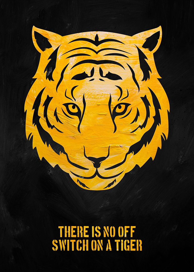 Black Yellow Tiger Quote