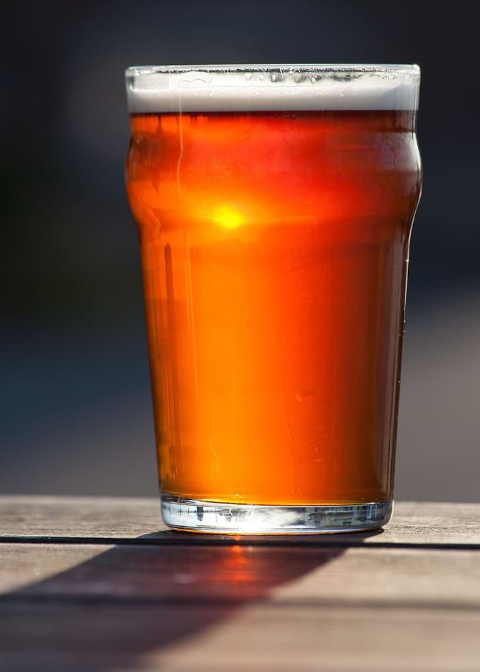 A glass of beer