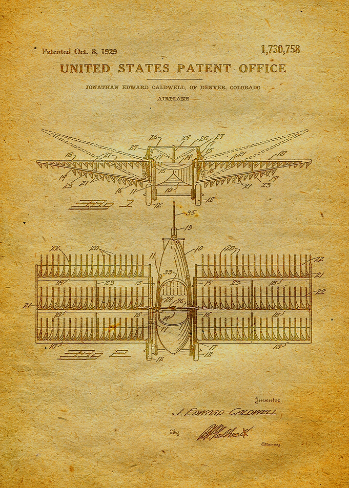 76 1929 Airplane Patent P