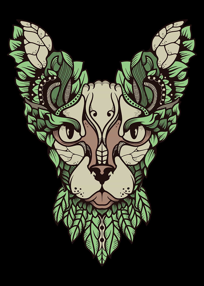 EGYPTIAN CAT FLORAL