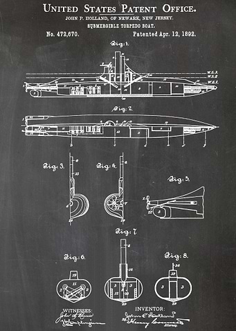 3 Submarine Patent Print