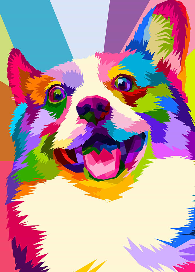 Corgi pop art