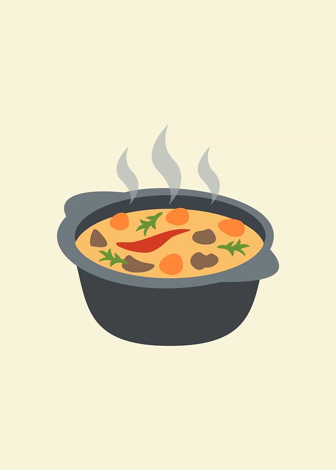 Vegetable and meat soup