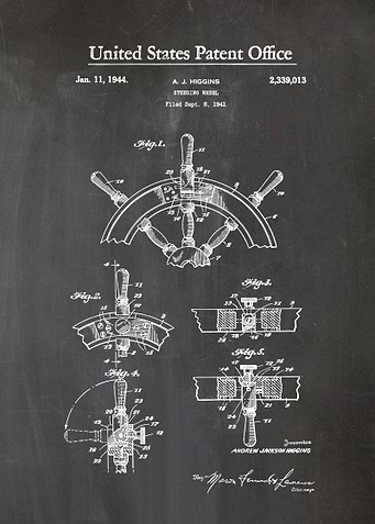 5 Ship Steering Wheel Pat