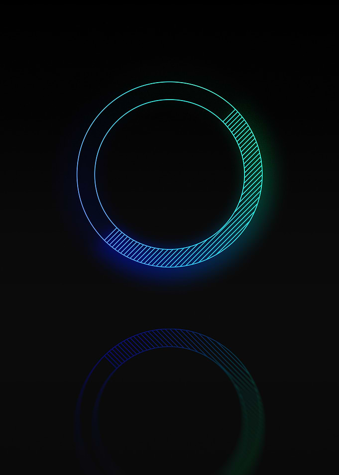 Neon Geometric Glyph Sign