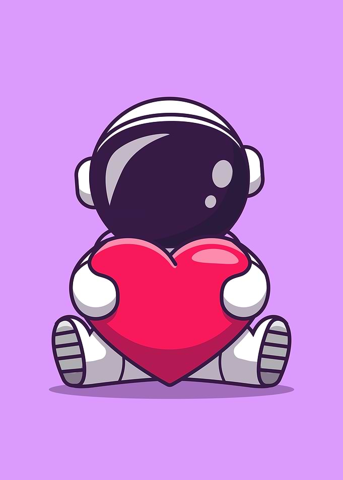 Kawaii Big Heart Astronout