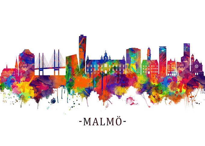 Malmo Sweden Skyline