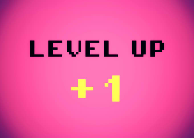Level up plus 1 vaporwave