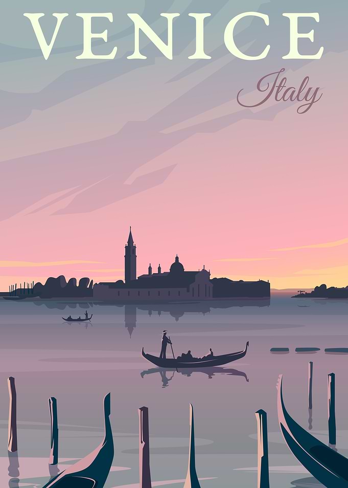 Venice Travel Poster