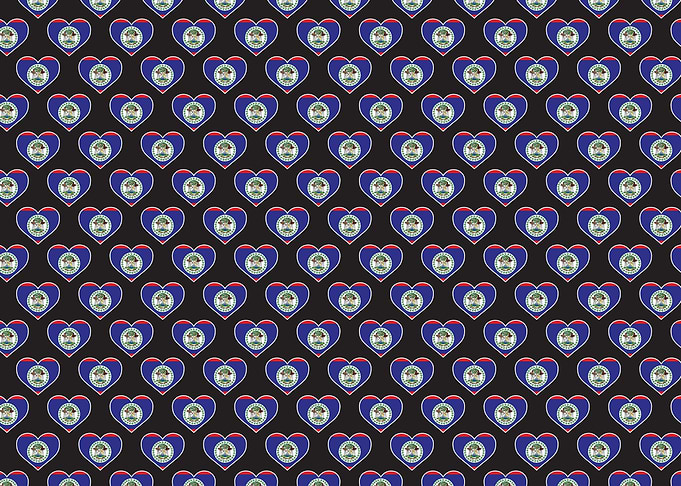 Love Belize flag Motif