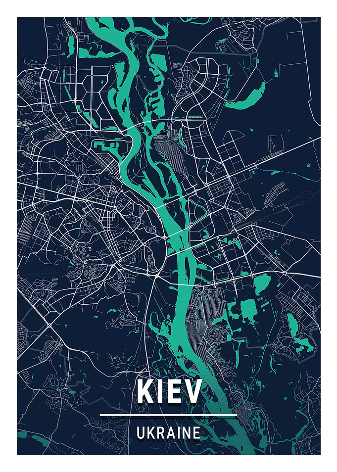 Kiev Blue Dark Color City