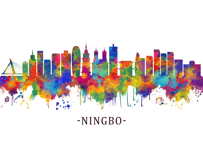 Ningbo China Skyline