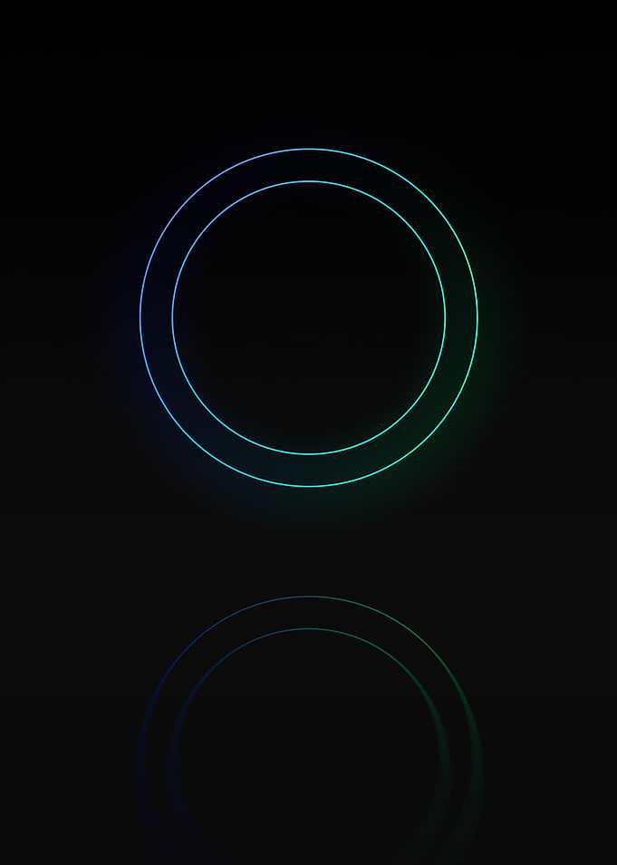 Neon Geometric Glyph Sign