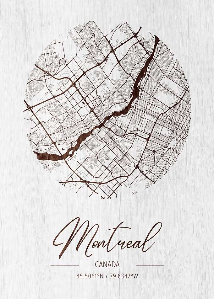 Montreal Wood Map