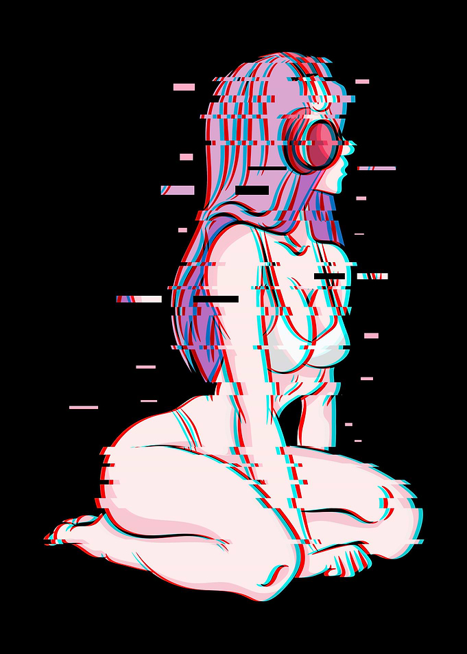 Anime Gamer Girl Waifu