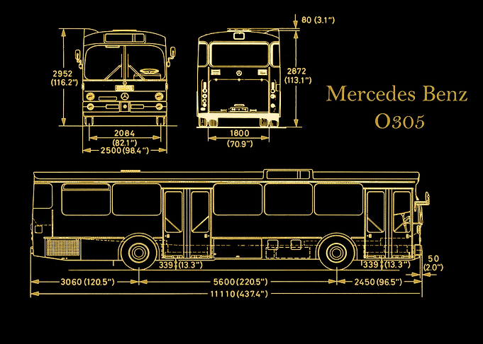 Mercedes Benz O305 gold