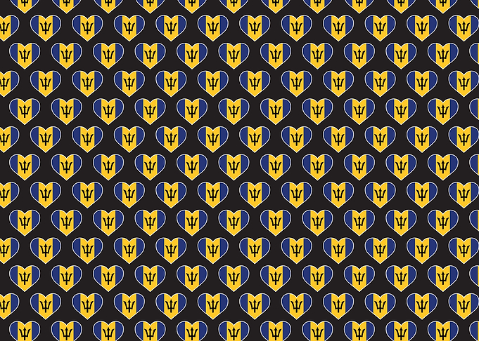Love Barbados flag Motif