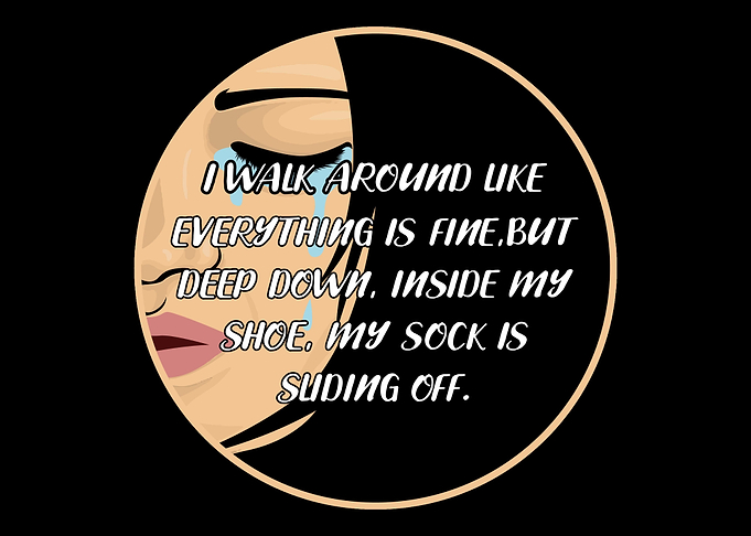 Sock Falling Off Funny Per